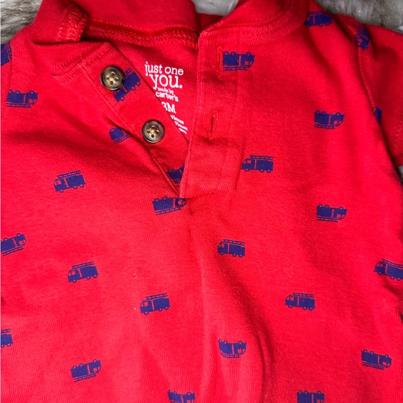 Baby Boy 3-Piece Onesie Set: Fun Graphics and Polo Shirt - Picture 2 of 4